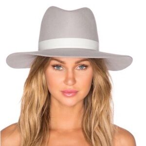 Janessa Leone Grey Wool Hat Henningsen Size Medium